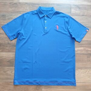 USAG Golf Polo‎ Mens XXL 2XL Blue Performance Stretch Hybrid Flex Casual Tech